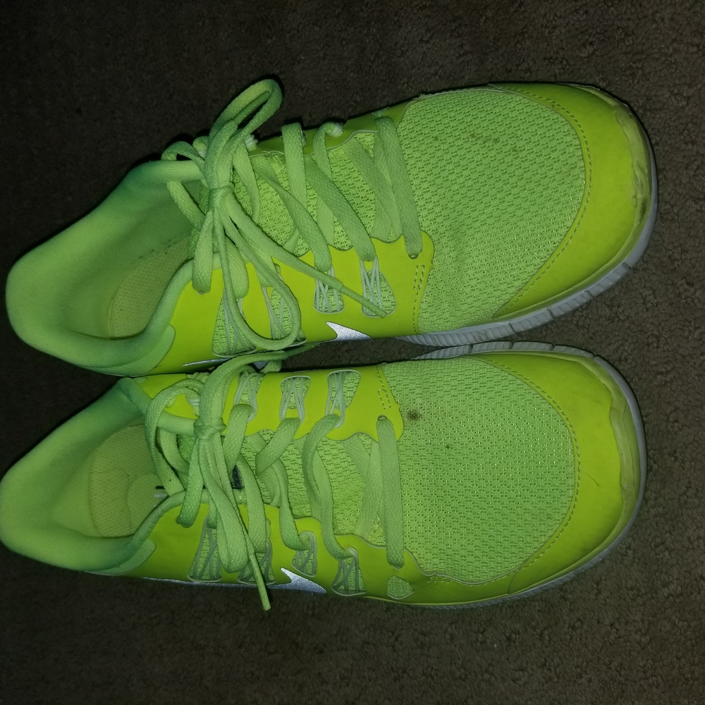 Neon Green/yellow Nike Athletic Sneakers